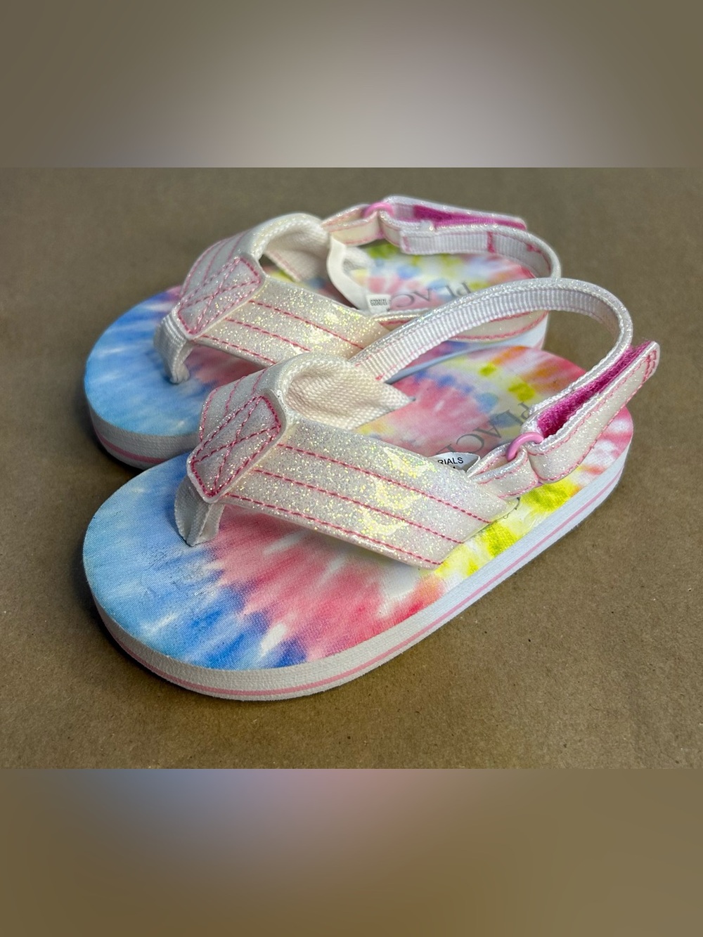 PLACE Tie Dye Sling Back Sandals Baby Size 4/5